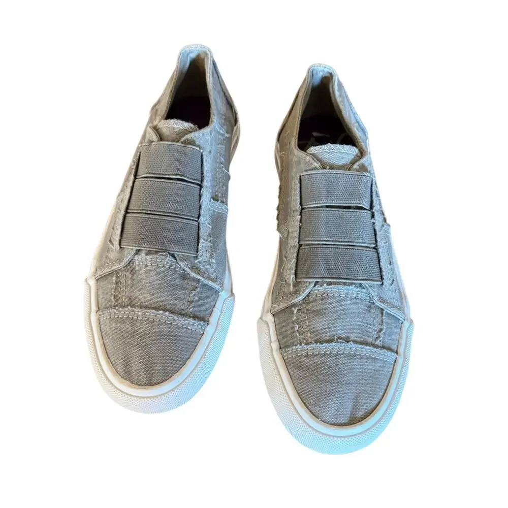 Blowfish Gray Sneakers with Slip-On Design and Padded Collar size 6